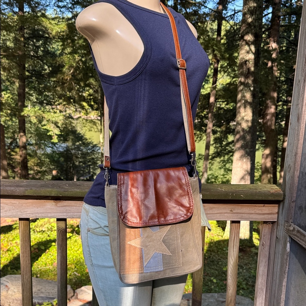 Mona B Upcycled Recycled Handbag Purse